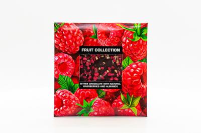 Шоколад горький World & Time «FRUIT COLLECTION» с натуральной малиной и миндалем 80 гр